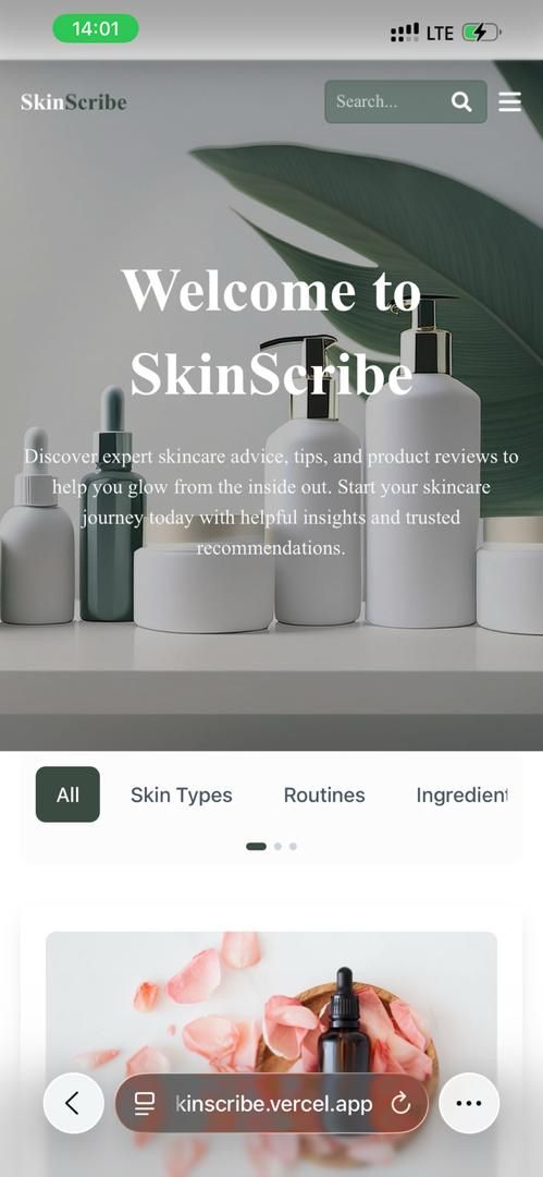 SkinScribe Website